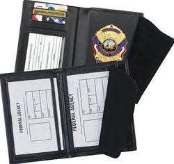 Double ID Badge Cases with Credit Card Slots and License Window